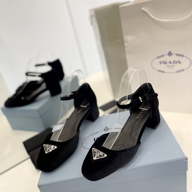 PRA MARY JANE PUMPS BLACK SATIN