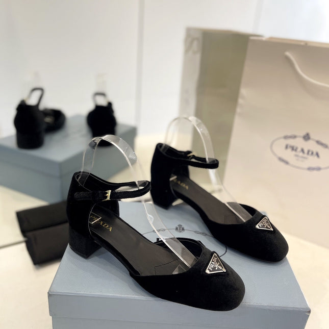 PRA MARY JANE PUMPS BLACK SATIN