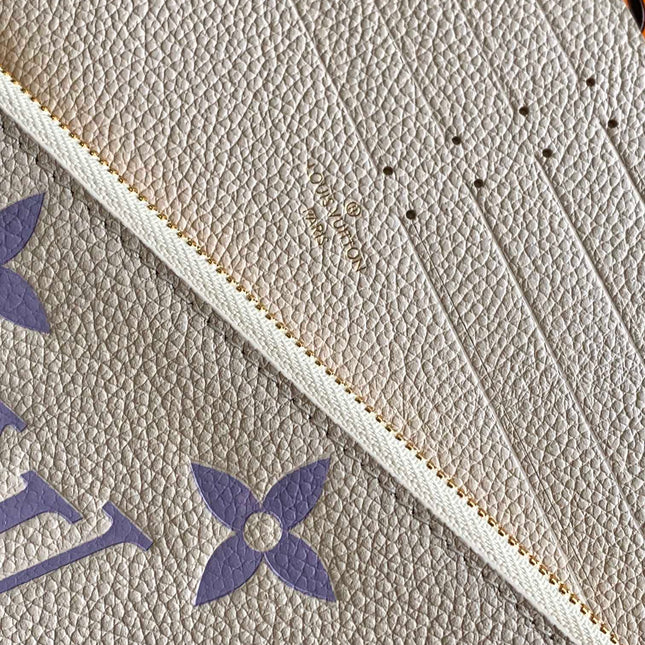 FELICIE POCHETTE 21 POUCH WHITE PURPLE MONOGRAM CANVAS