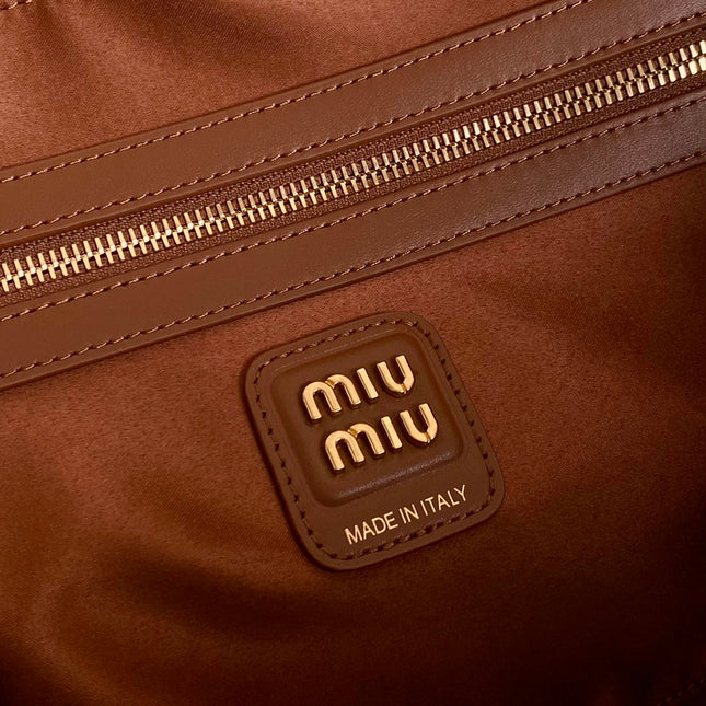 BEAU BAG 34 IN CARAMEL BROWN LEATHER