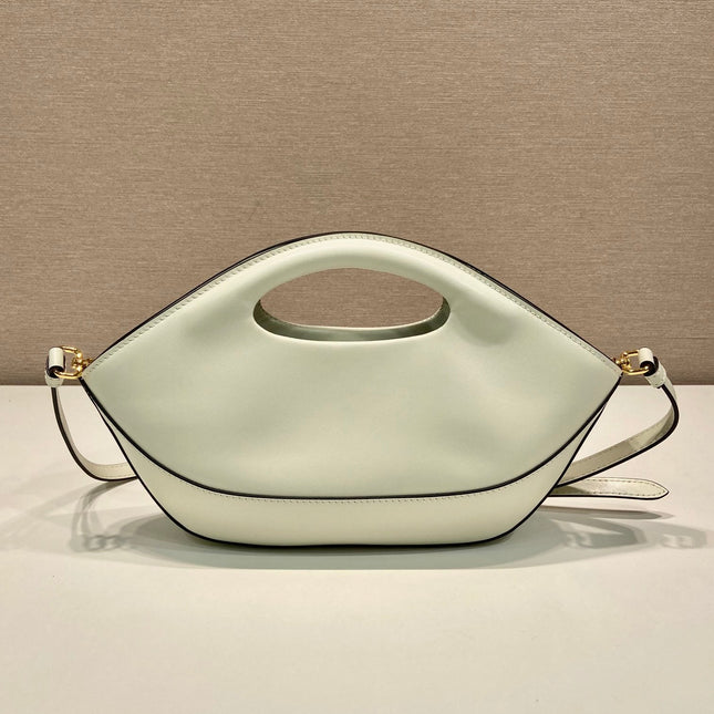 DUMPLING BAG 30 IN WHTE CALFSKIN