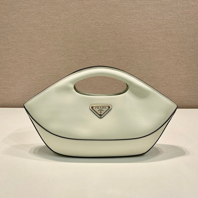 DUMPLING BAG 30 IN WHTE CALFSKIN