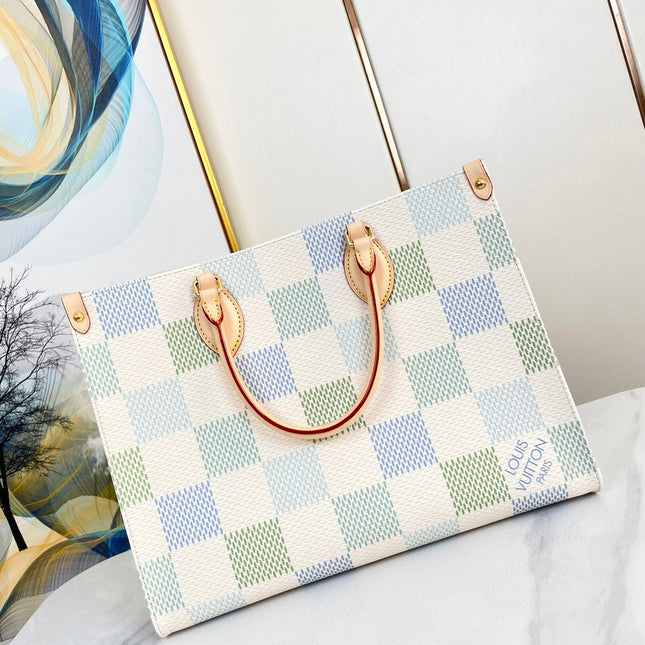 ONTHEGO 35 IN PISTACHIO DAMIER GIANT CANVAS