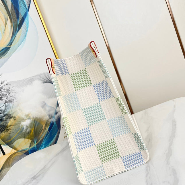 ONTHEGO 35 IN PISTACHIO DAMIER GIANT CANVAS