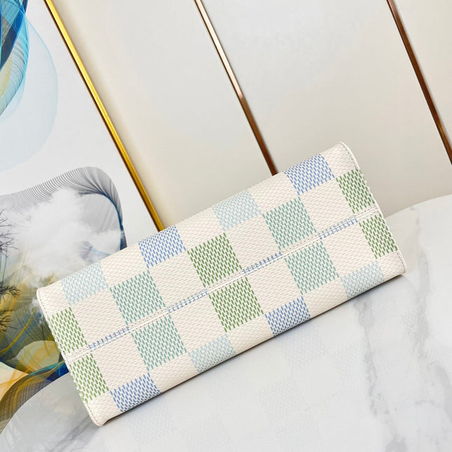 ONTHEGO 35 IN PISTACHIO DAMIER GIANT CANVAS