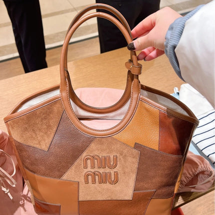 HOBO 28 BAG IN COGNAC LEATHER PATCHWORK