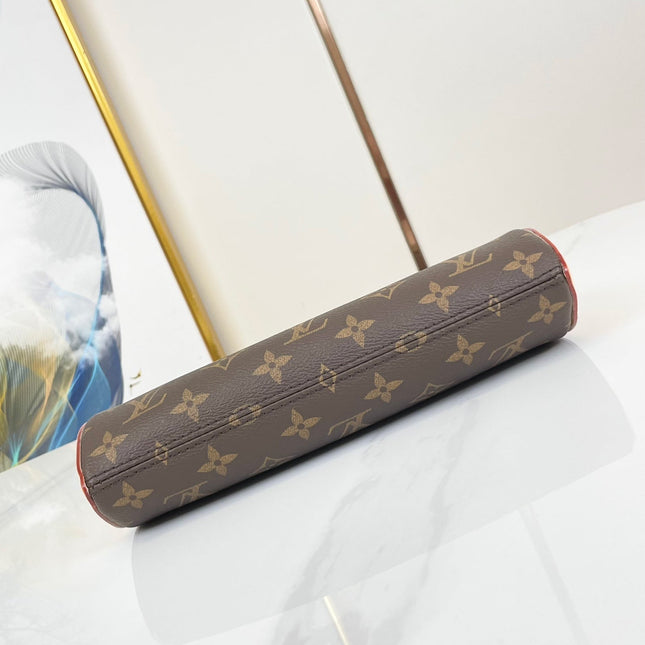 POCHETTE TIRETTE 22 IN BROWN MONOGRAM CANVAS GOLD BUCKLE