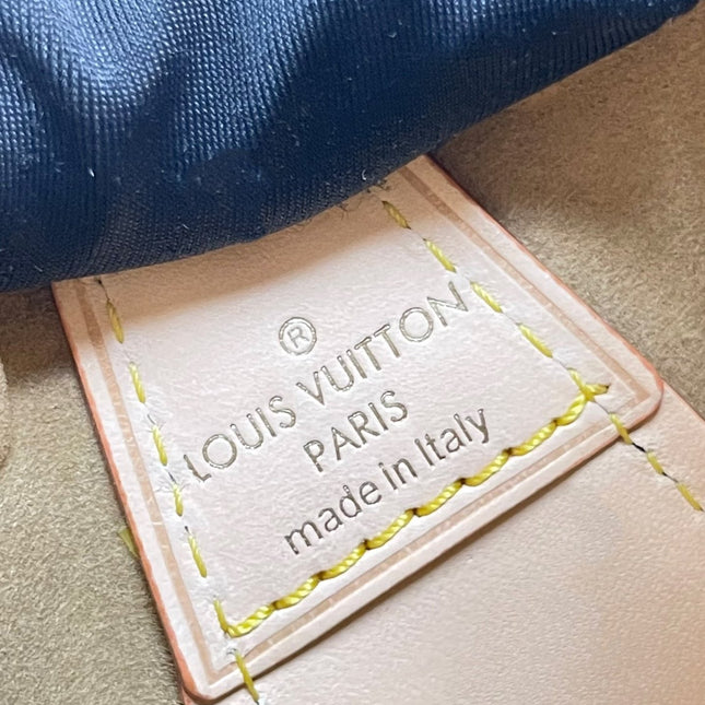 POCHETTE TIRETTE 22 IN BROWN MONOGRAM CANVAS GOLD BUCKLE