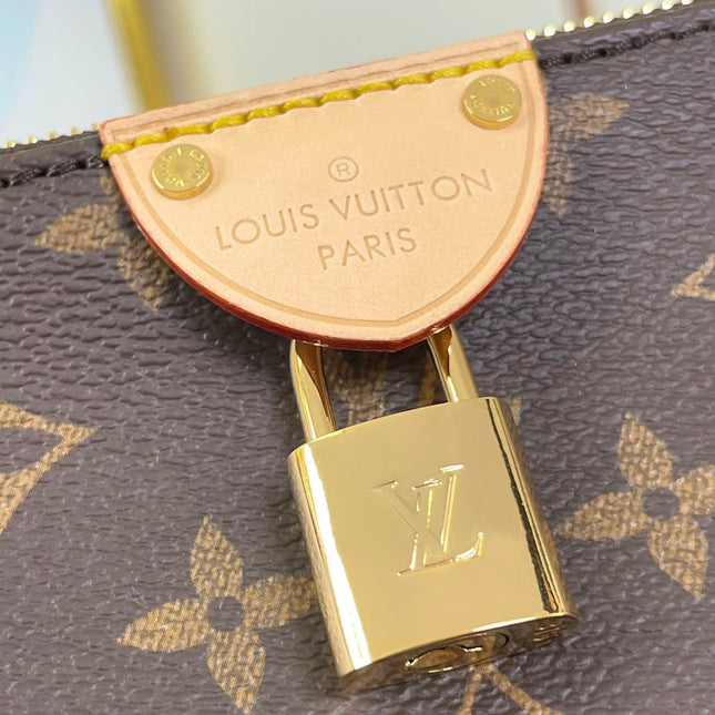 POCHETTE TIRETTE 22 IN BROWN MONOGRAM CANVAS GOLD BUCKLE