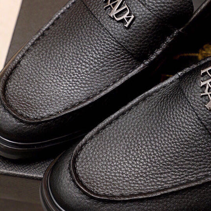 PRA LOAFER IN SIENNA BROWN GRAINED CALFSKIN