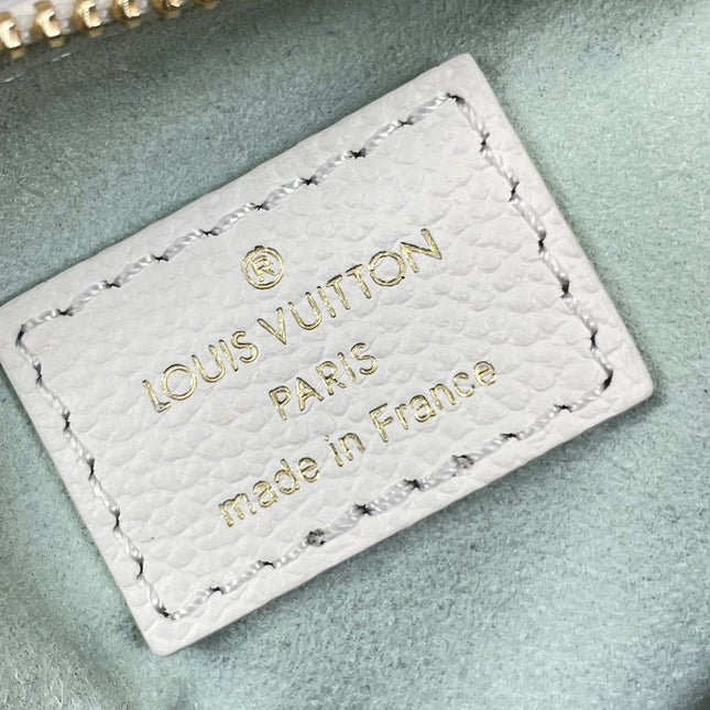 NANO SPEEDY 16 IN WHITE LATTE MONOGRAM EMPREINTE LEATHER GOLD HARDWARE