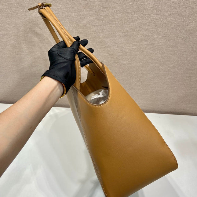 ELEGANT TOTE BAG 40 IN CIDER BROWN SMOOTH CALFSKIN