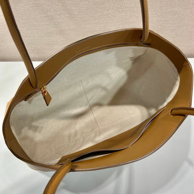 ELEGANT TOTE BAG 40 IN CIDER BROWN SMOOTH CALFSKIN