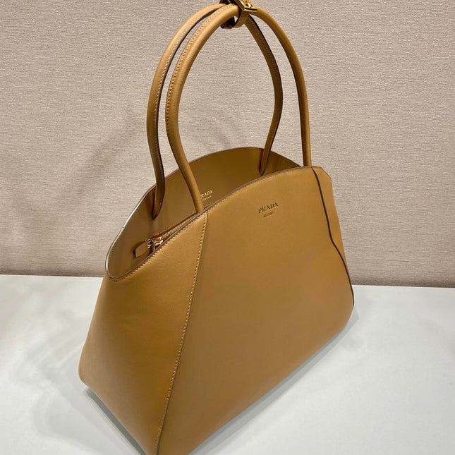 ELEGANT TOTE BAG 40 IN CIDER BROWN SMOOTH CALFSKIN