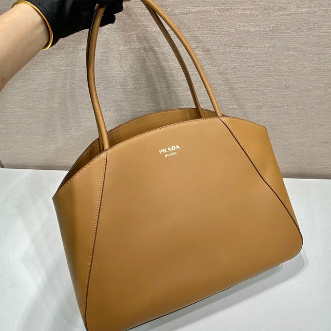 ELEGANT TOTE BAG 40 IN CIDER BROWN SMOOTH CALFSKIN