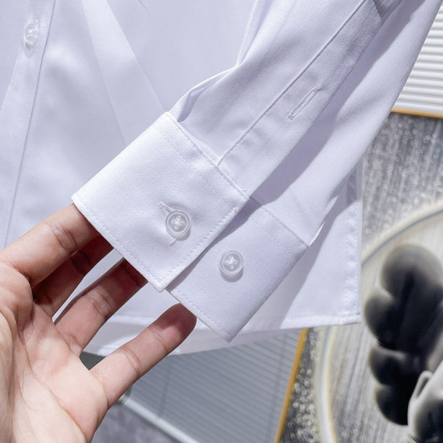 LV BASIC LONG-SLEEVED SHIRT WHITE COTTON 238818