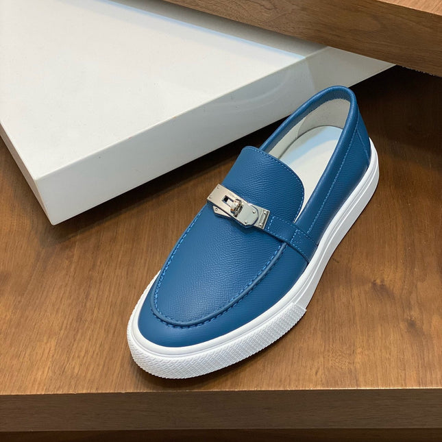 HM GAME SLIP-ON SNEAKER COBALT CALFSKIN