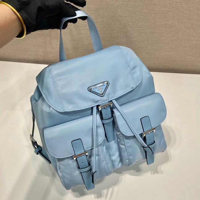 SMALL BACKPACK 28 IN SKY BLUE PARACHUTE FABRIC