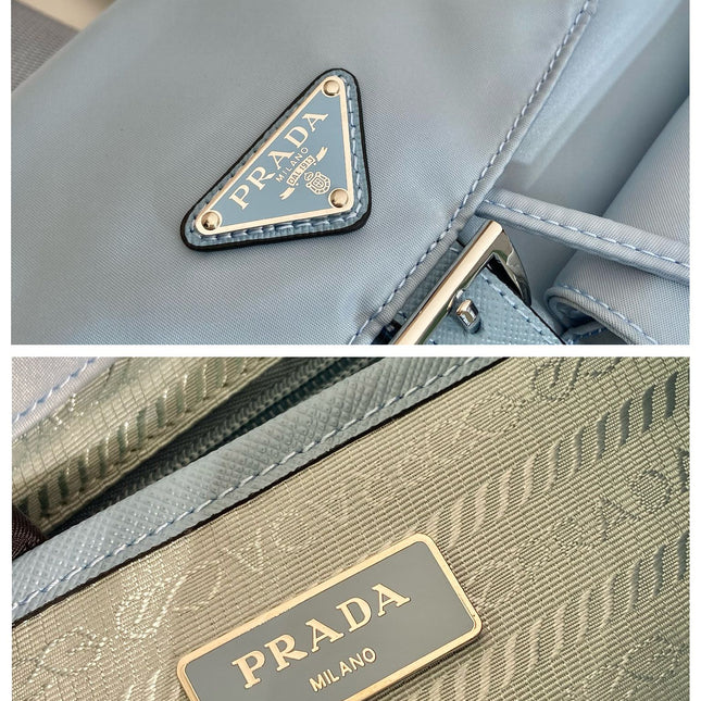 SMALL BACKPACK 28 IN SKY BLUE PARACHUTE FABRIC