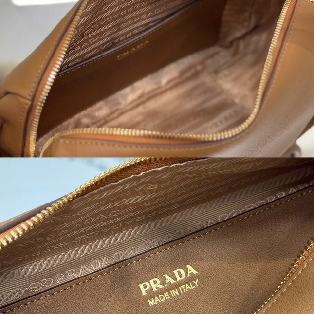 DARLING HANDBAG 25 IN RUSSET BROWN SOFT GRAIN LAMBSKIN