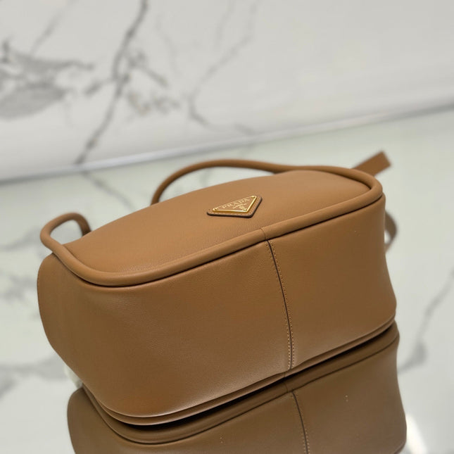 DARLING HANDBAG 25 IN RUSSET BROWN SOFT GRAIN LAMBSKIN