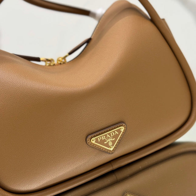 DARLING HANDBAG 25 IN RUSSET BROWN SOFT GRAIN LAMBSKIN