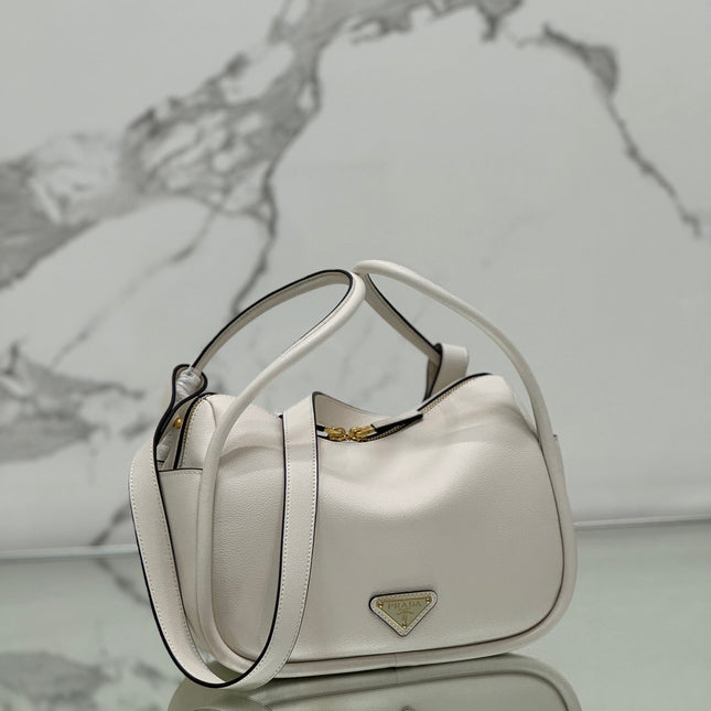 DARLING HANDBAG 25 IN WHITE SOFT GRAIN LAMBSKIN
