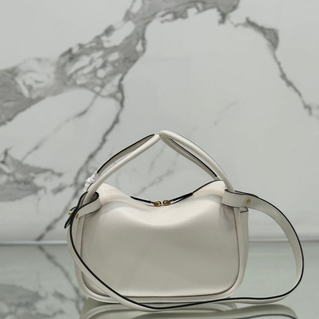 DARLING HANDBAG 25 IN WHITE SOFT GRAIN LAMBSKIN