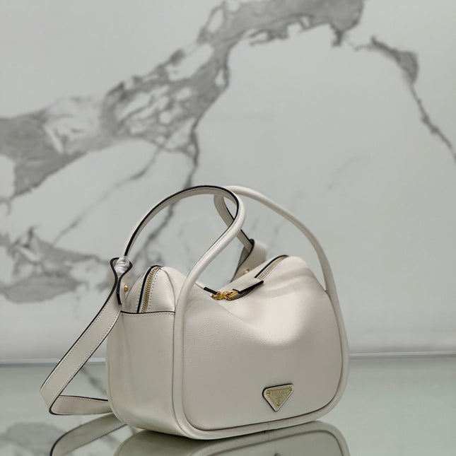 DARLING HANDBAG 25 IN WHITE SOFT GRAIN LAMBSKIN