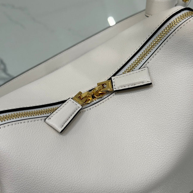 DARLING HANDBAG 25 IN WHITE SOFT GRAIN LAMBSKIN