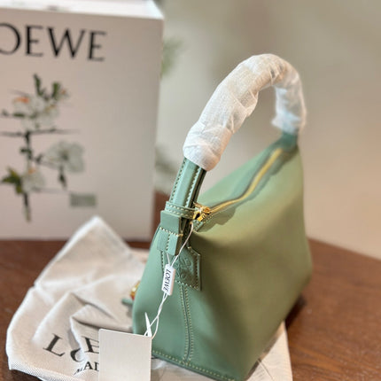 LOE LUNA HOBO 20 BAG IN GREEN MINT CALFSKIN