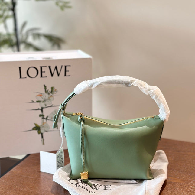 LOE LUNA HOBO 20 BAG IN GREEN MINT CALFSKIN