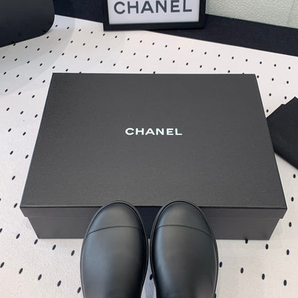 cc rainboot chanel black coler