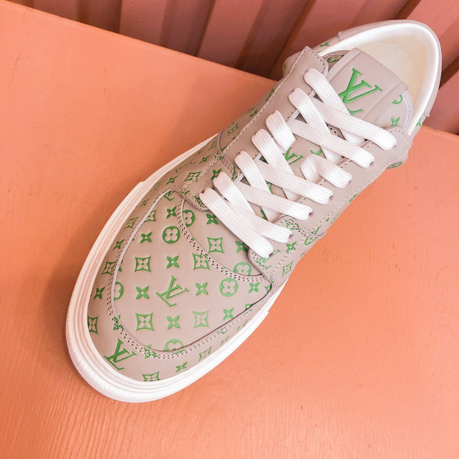 LV TRAINER SNEAKER IN TAN BEIGE MONOGRAM CALFSKIN