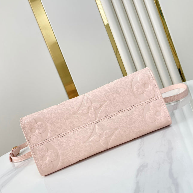 ONTHEGO PM 25 IN OPALE PINK MONOGRAM EMPREINTE LEATHER