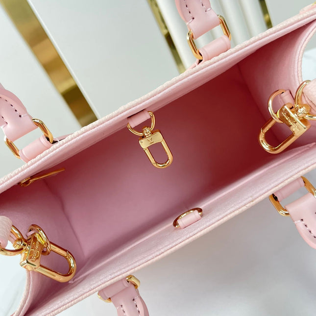 ONTHEGO PM 25 IN OPALE PINK MONOGRAM EMPREINTE LEATHER