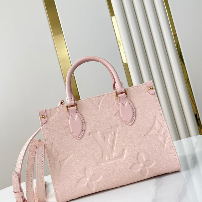 ONTHEGO PM 25 IN OPALE PINK MONOGRAM EMPREINTE LEATHER
