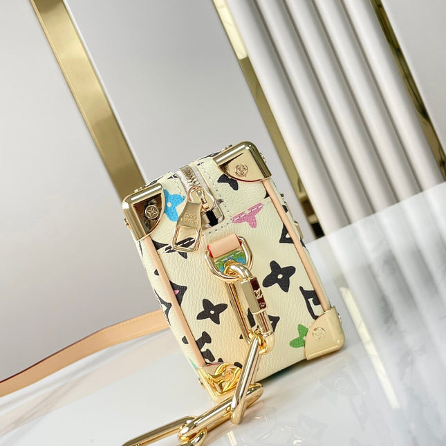 MINI SOFT TRUNK 18 IN VANILLA MONOGRAM CRAGGY CANVAS GOLD CHAIN