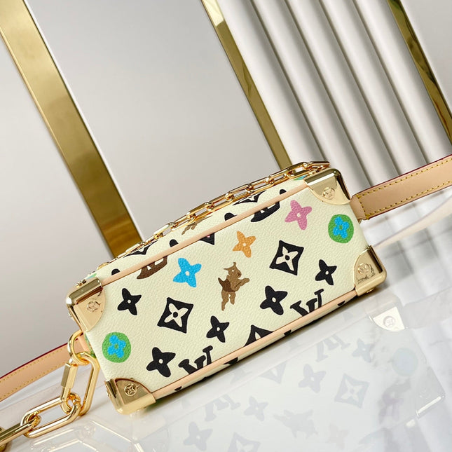 MINI SOFT TRUNK 18 IN VANILLA MONOGRAM CRAGGY CANVAS GOLD CHAIN