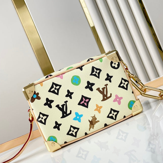 MINI SOFT TRUNK 18 IN VANILLA MONOGRAM CRAGGY CANVAS GOLD CHAIN