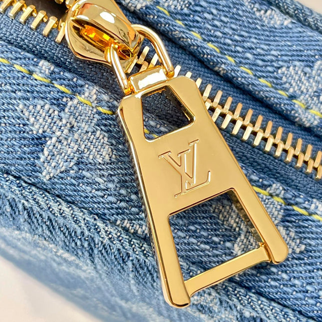 CROISSANT 25 IN BLUE MONOGRAM DENIM