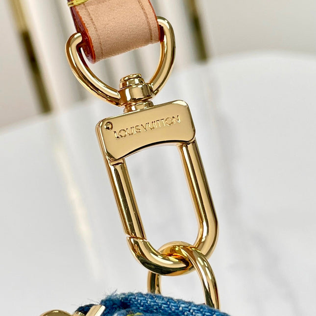 NANO SPEEDY 16 IN BLUE MONOGRAM DENIM GOLD HARDWARE