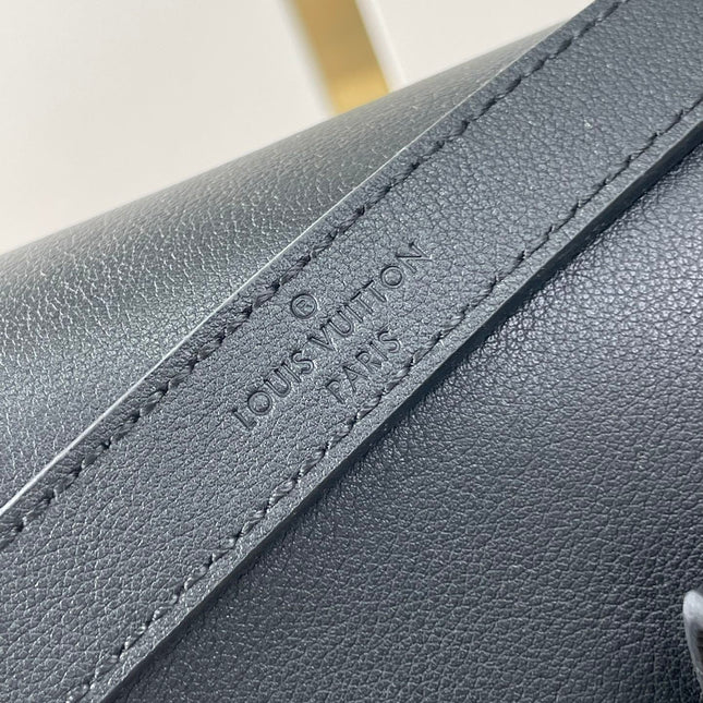 DAUPHINE SOFT MM 24 IN BLACK SMOOTH LAMBSKIN GOLD HARDWARE