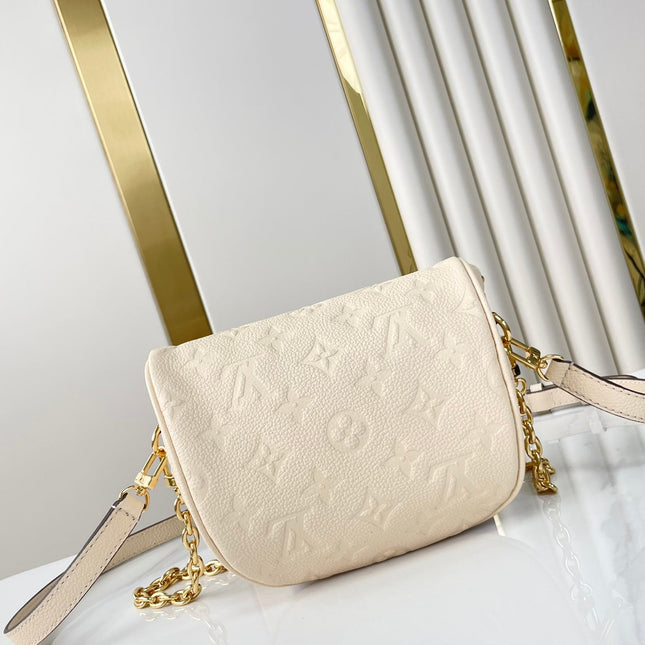 MINI BUMBAG 17 IN CREAM MONOGRAM EMPREINTE LEATHER GOLD HARDWARE