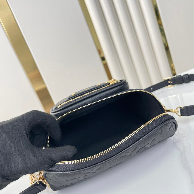 MINI BUMBAG 17 IN BLACK MONOGRAM EMPREINTE LEATHER GOLD HARDWARE