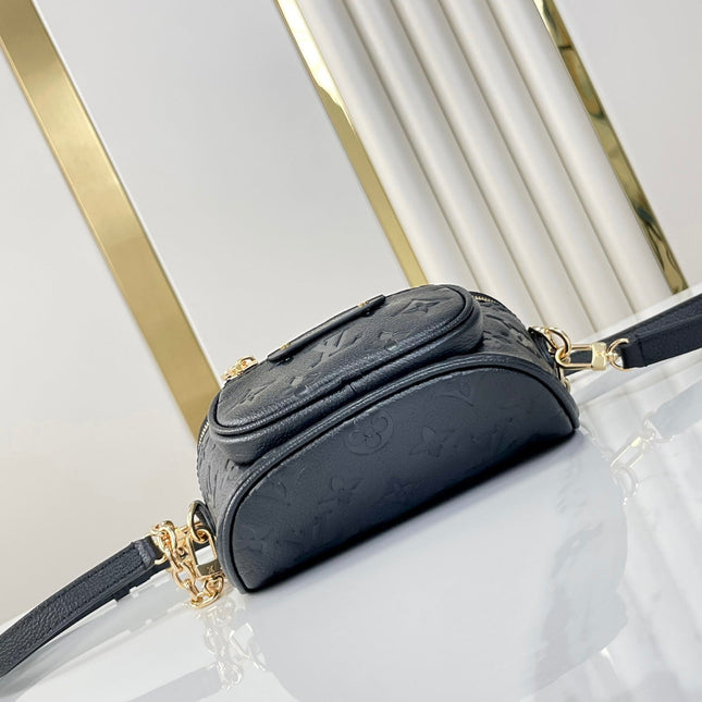MINI BUMBAG 17 IN BLACK MONOGRAM EMPREINTE LEATHER GOLD HARDWARE