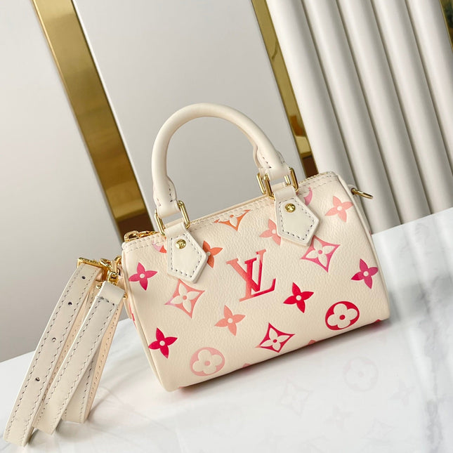 NANO SPEEDY 16 IN SUNRISE AQUARELLE MONOGRAM EMPREINTE LEATHER