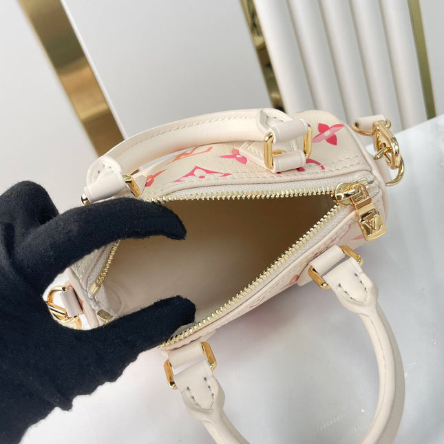 NANO SPEEDY 16 IN SUNRISE AQUARELLE MONOGRAM EMPREINTE LEATHER