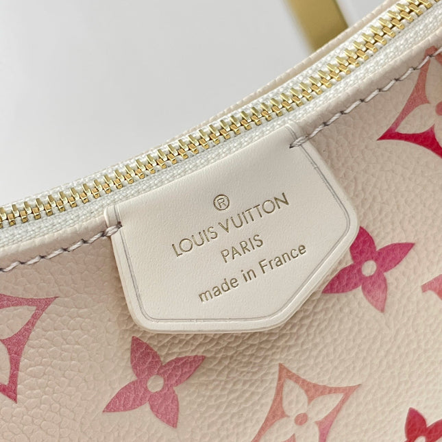 EASY POUCH ON STRAP 19 IN SUNRISE AQUARELLE MONOGRAM EMPREINTE LEATHER GOLD CHAIN