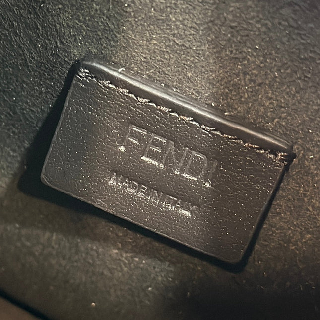 FENDI MEDIUM 27 BAG IN TRUE BLUE MONOGRAM DENIM GOLD HARDWARE